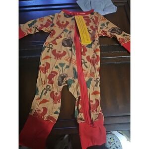 Bamboo Sleeper Orange Red Design 6 To 9 Months